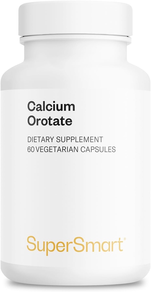 SuperSmart - Kalsium orotate kanssa Magnesium Orotate 9:1 (Highly Biosible) - Advanced hampaiden ja luiden vahvuus täydentää ... ei-GMO & Gluteenittomat - 60 kasvissyöjä kapselit
