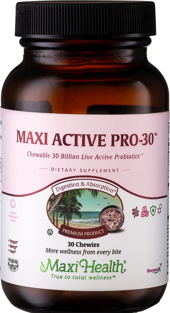 Maxi Active Pro-30TM Purutabletti Lasten ystävällinen Kupla Gum Flavor