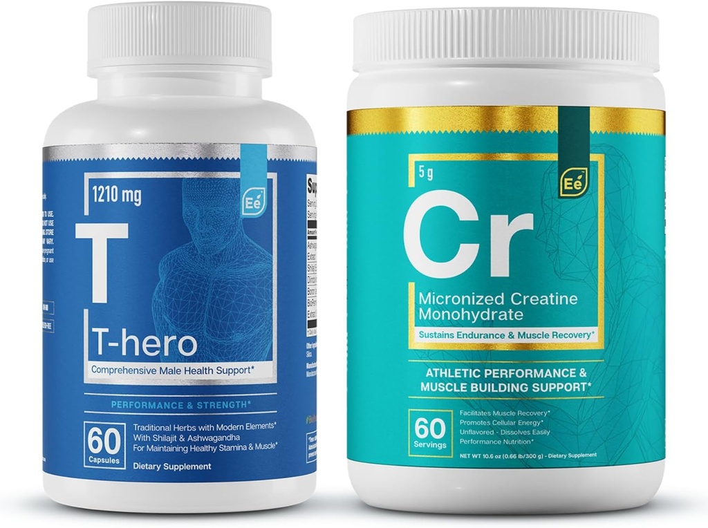Essential Elements T-Hero + Micronized Creatine Monohydraatti ...