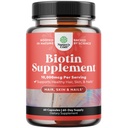 Nature Craft 10000 mcg Pure Biotin pillereitä naisten miesten - edistää Thicker ja Fuller Hair. Luonnollinen täydentää kiiltävä paksu hiusten kasvua - kasvissyöjä vitamiini kapselit - Get Clear ihon vahvat kynnet