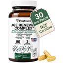 Ikä Uudistaminen Complex & Anti-aging supplement - Cellular renewing Autophagy Aid Senolyyttinen - Fisetiini, Quercetin, Curcumin, Sinkki - 90 kapselia 30 päivän toimitus - sydän, iho, ja yleinen hyvinvointi tuki