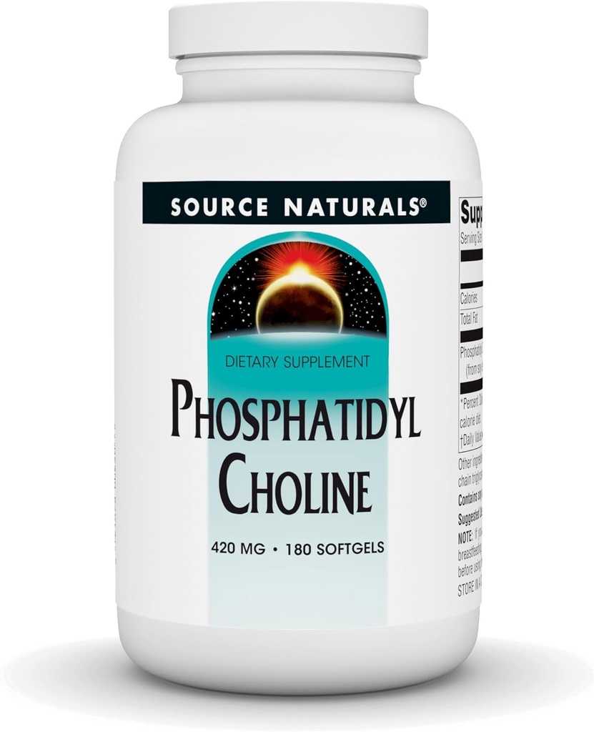 Källa Naturals Phosphatidyl Choline, i Lecithin 420 mg Kosttillskott - 180 Softgels