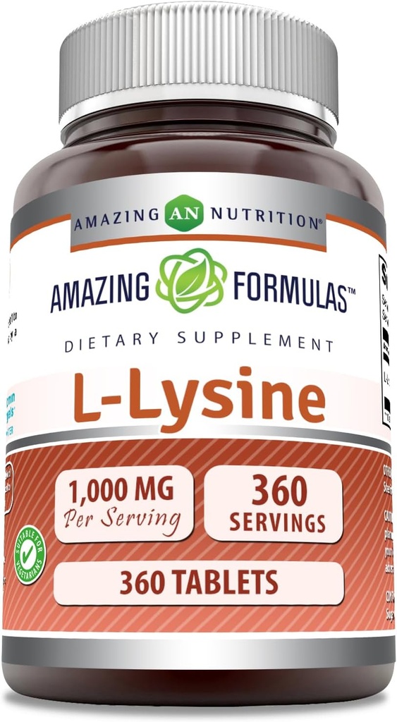 Fantastiska formler L-Lysin 1000 Mg | 360 tabletter | Kosttillskott