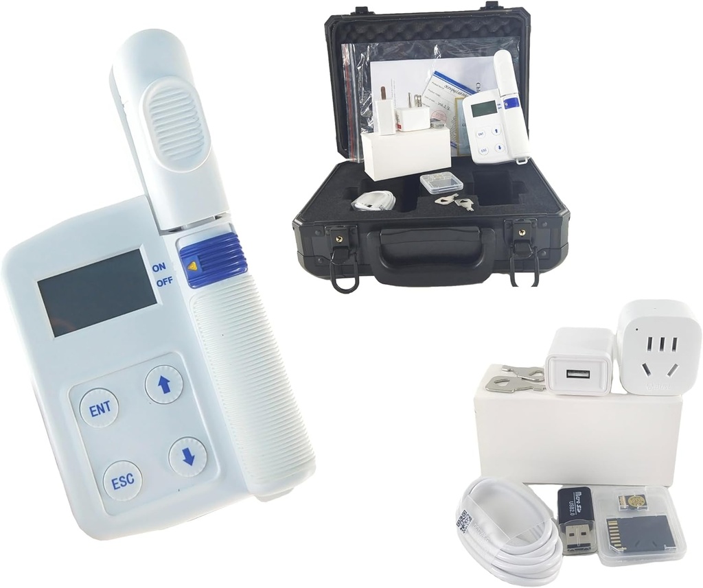 Digital klorofyllinnehåll Meter Plant klorofyll kväveinnehåll Leaf Temperatur Tester med mätning Range 0.0-99.99SPAD Kväve 0.0-99.99mg / g Temperatur -10-99.9 ° C