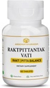 Dr. Pushp: n AROGYAM AYURVEDM RAKATPITTAK VATI Pitta Balance, verenpuhdistin- pakkaus 60 tablettia