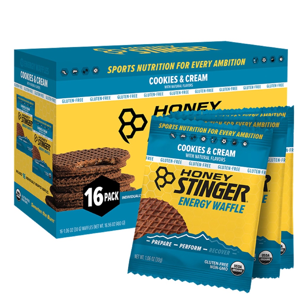 Honey Stinger Organic Gluteenittomat evästeet ja voiteet Evästeet &amp; vohveli, energia Stroopwafel liikuntaan, kestävyys ja suorituskyky, urheilu ravitsemus koti &amp; kuntosali, Pre &amp; aikana harjoitus, 16 vohvelia, 16.96
