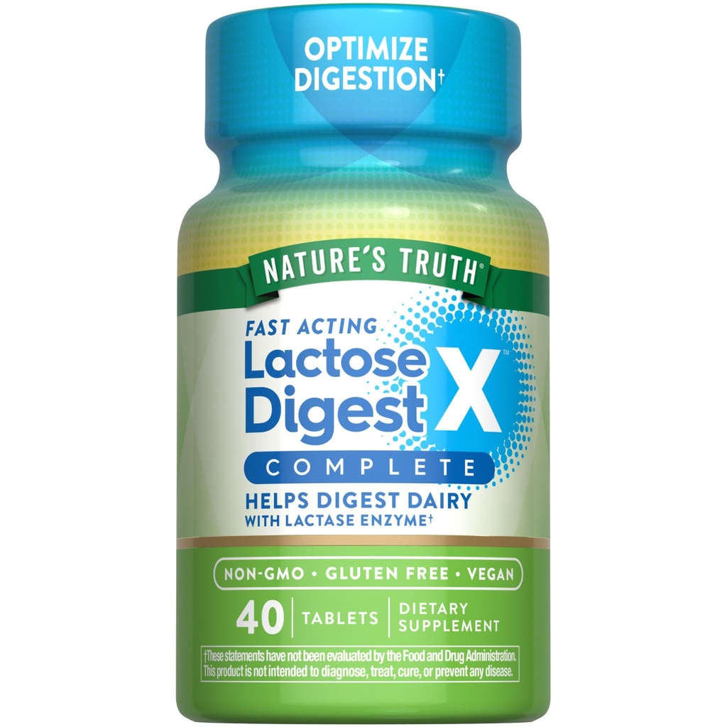 Naturens Sanning Laktos Digest Pills Fast Acting | för Vuxna | med Lactase Enzyme | Vegan, icke-GMO & Gluten fri tillägg