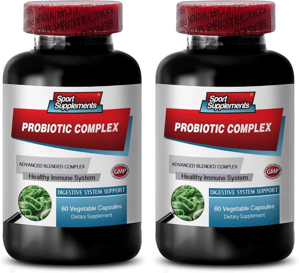 Terve digestio - PROBIOTIC Advanced Blended Complex for Dgestive System - Probiootti Bacillus, digestiivinen lisäravinteet, bifidobacterium lactis, probiootti Multi Enzyme Dgestive Formula, 2B 120 Caps