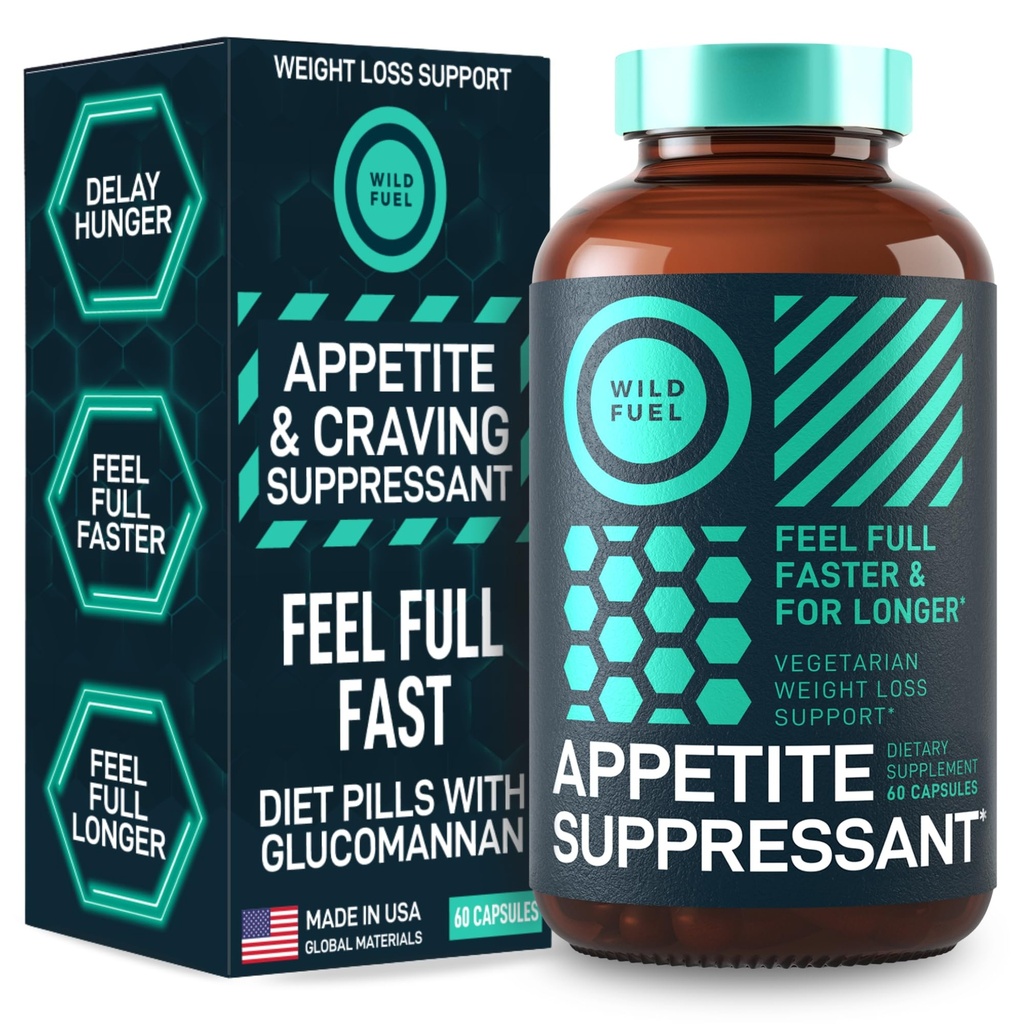 Ruokahalua Suppressant laihtuminen, Nälkä suppressantti - Ruokavalio pillereitä, jotka toimivat nopeasti naisille ja miehille - Garcinia Cambogia, Glucomannan, valkoinen Munuaisten Bean Carb Blocker ja rasvaa polttaja - 60 Kasvis Caps