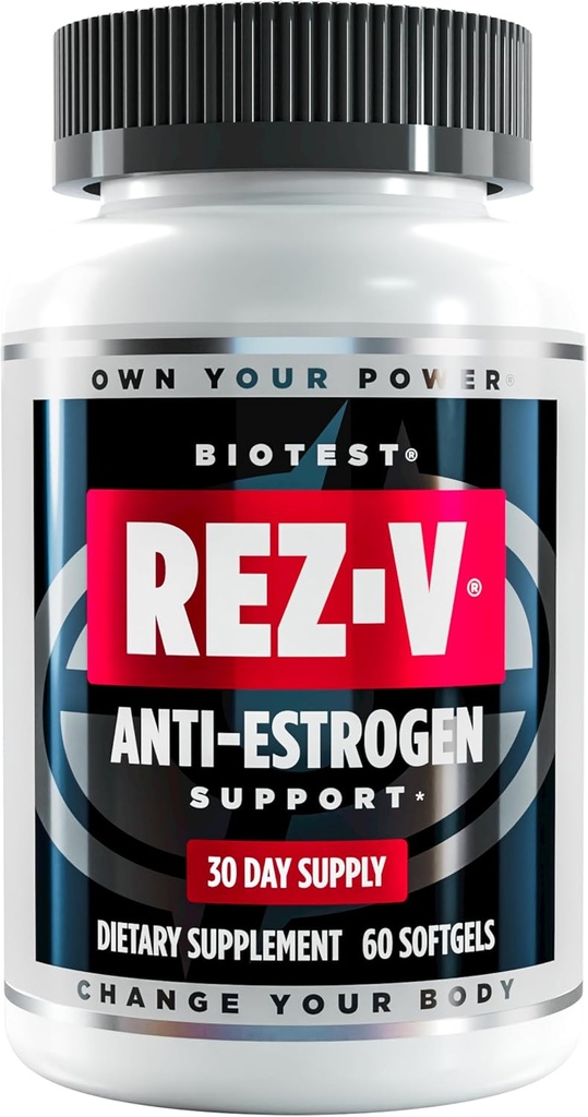 Biotest Rez-V - High-Absorption Resveratrol för anti-östrogen stöd + cellulär hälsa - 60 Softgels