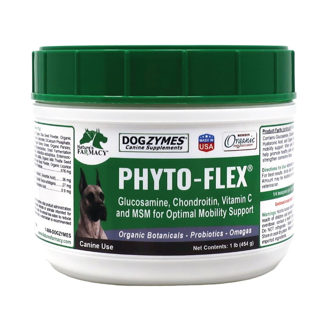 Dogzymes Phyto Flex - Glukosamiini, kondroitiini, MSM ja hyaluronihappo (1 punta)