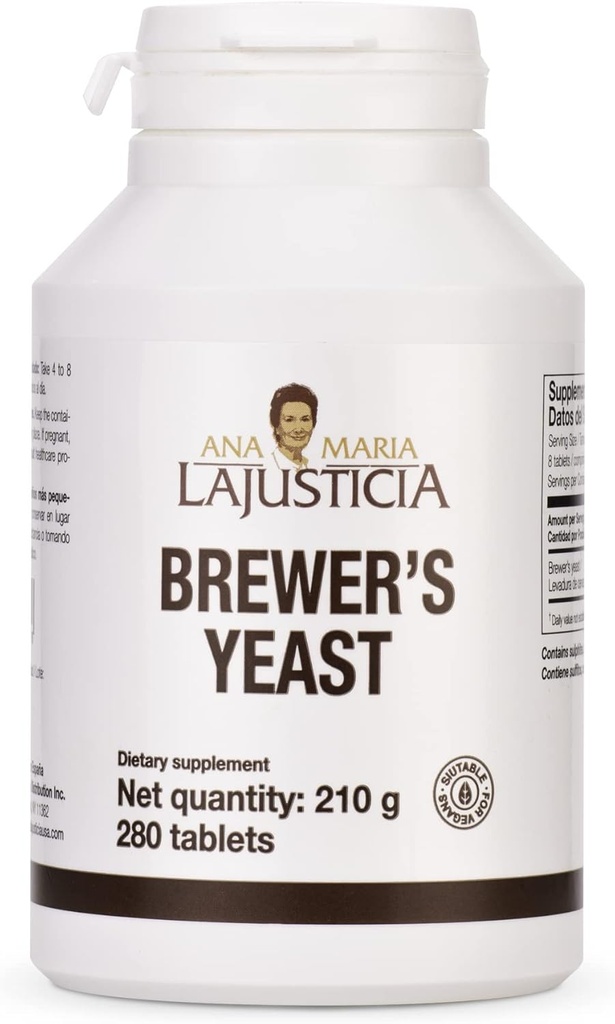Ana Maria Lajusticia-BREWER'S Hiiva - lähde vitamiinit, Heart Health ja terveellistä ruokavaliota - 70 päivän hoitopakkaus. Sokeriton & vegaaninen ystävällisesti.