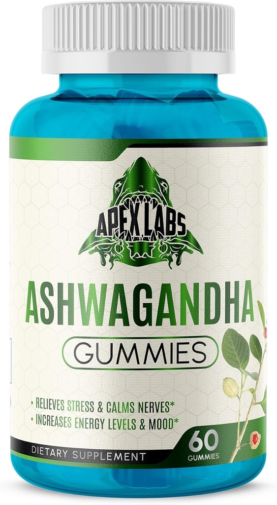 Ashwagandha Gummies - 60 greve - Mixed Berry, KSM-66, Vegan, Plant Based, Non-GMO, Gluten-Free & Gelatin Free Relax