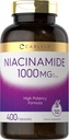 Carlyle Niacinamide 1000 mg | 400 kapslar | High Potency Formel | Non-GMO, Gluten Free Supplement