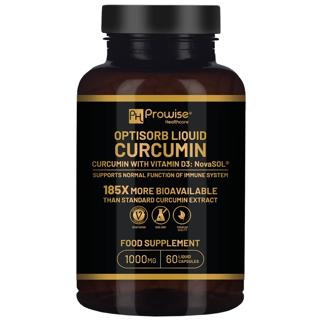 Optisorb Liquid Curcumin with D-vitamiini - 60 Liqcaps ... 185x Turmeeric & Curcumin Biosability - Ultra Biosabletable ...