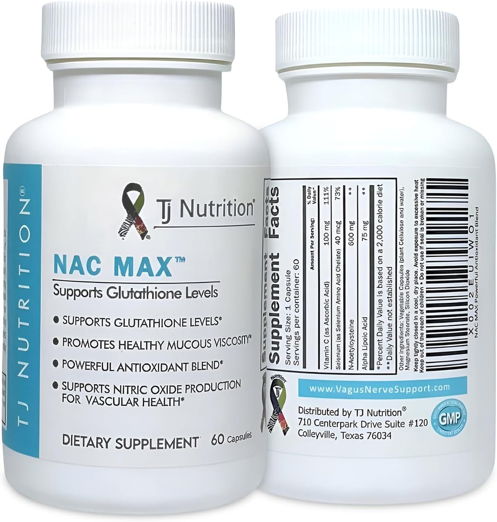 NAC MAXTM - Den ultimata N-Acetylcystein Blend - stöder immunförsvar - andningshälsa - leverhälsa - bättre än NAC ensam