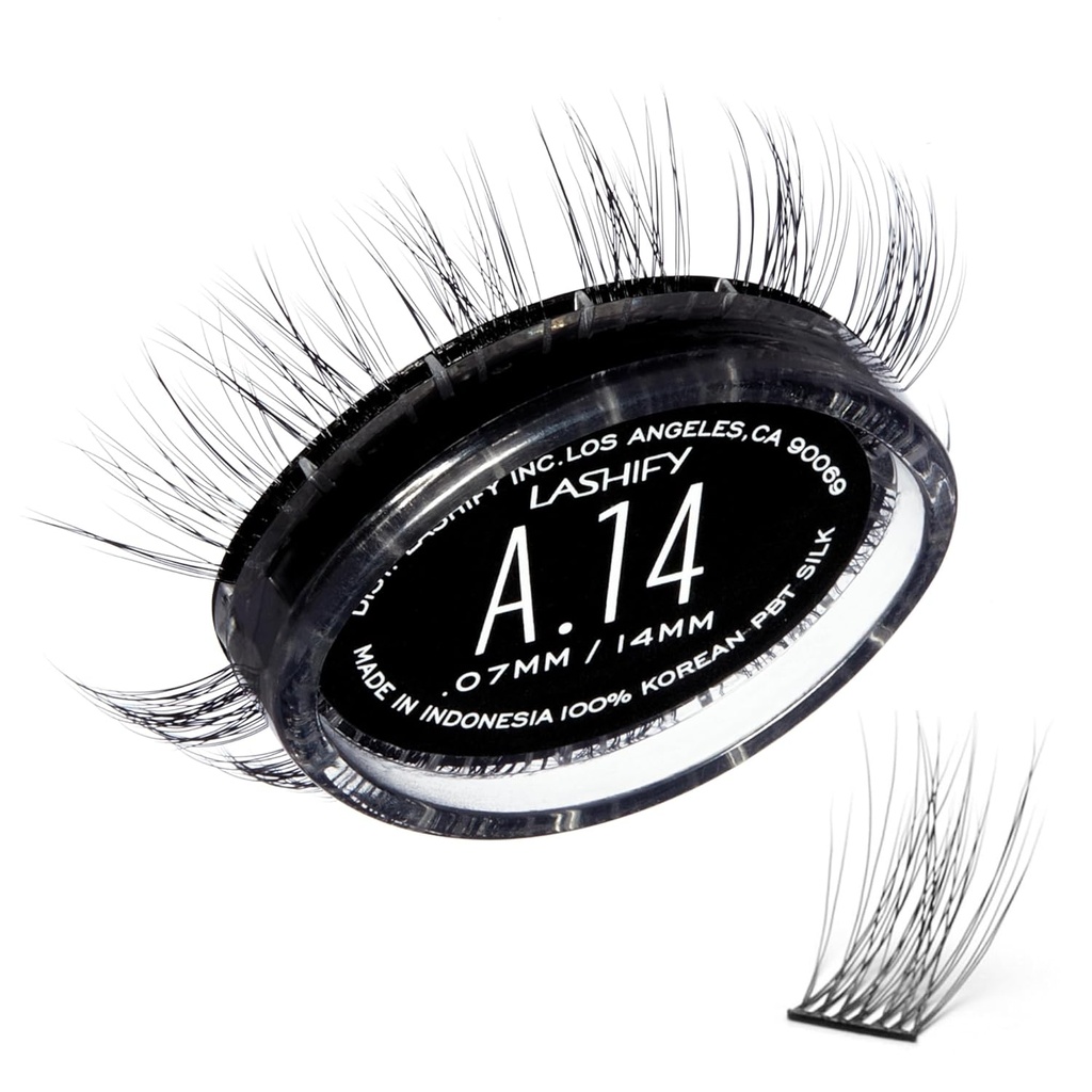 Lashify Amplify 14mm Gossamer DIY Eyelash Extensions Refill, Black, Easy False Eyelashes för en naturlig look