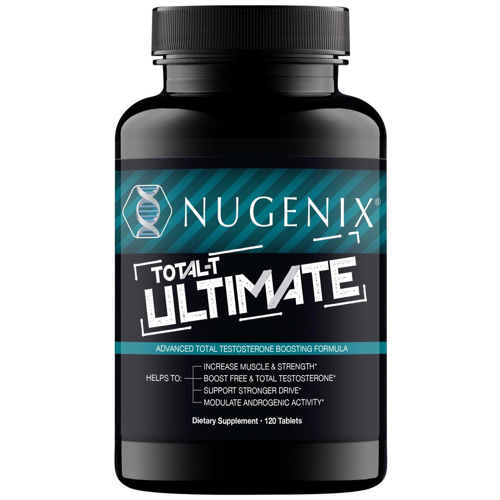 Nugenix Total-T Ultimate - Avancerad fri och total testosteron Booster för män - 120 tabletter