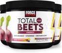 FORCE FACTOR Total Beets Energy Drink Mix 3-Pack, Superfood Beet Root Powder, Nitrater för att öka energi, stödcirkulation, blodflöde, kväveoxid och uthållighet, hjärthälsotillskott, 90 portioner