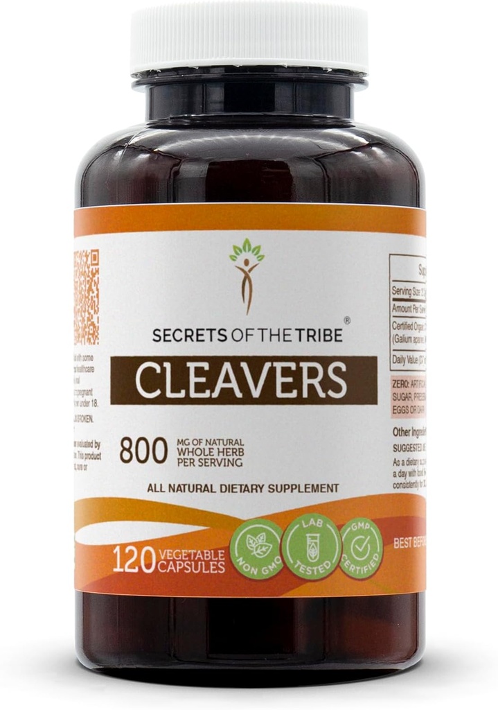 Heimo Cleavers 120 kapselin salaisuudet, 800 mg, Cleavers (Galium apariini) Kuivattu yrtti (120 kapselia)