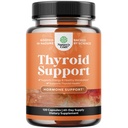 Herbal Khyroid Support Complex - Potent Kelp Jodi Supplement L Tyrosine, Blackderwrack, Selenium & Pure Ashwagandha for Hormone Balance - Mood & Energy Ruokavalio pillereitä - 120 Halal Kapselit