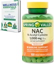 NAC Supplement N-Acetyl Cysteine | 1000mg, 100 greve | Immun Support, Vegetariska kapslar | Gluten-Free, Soy Free, Lactose Free | med Selen och Molybdenum