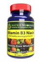B3-vitamiini NIACIN - Ruoansulatus, sydän ja immuuni tuki! - 100% Organic - Myös parantaa aivojen toimintaa, energiaa ja vähentää stressiä - Vegaanitabletit (60ct)