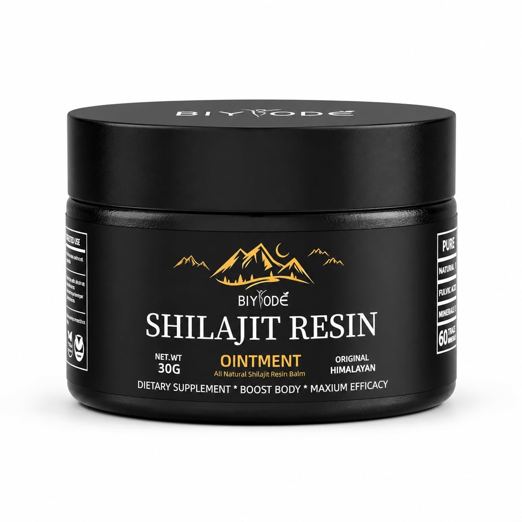 Himalajan Pure Shilajit Hartin 600 mg 50 Tarjoilut Fulvic Acid & 85+ Trace Minerals Vegan non-GMO Energy Supplement for Men & Women Ayurvedic Formula