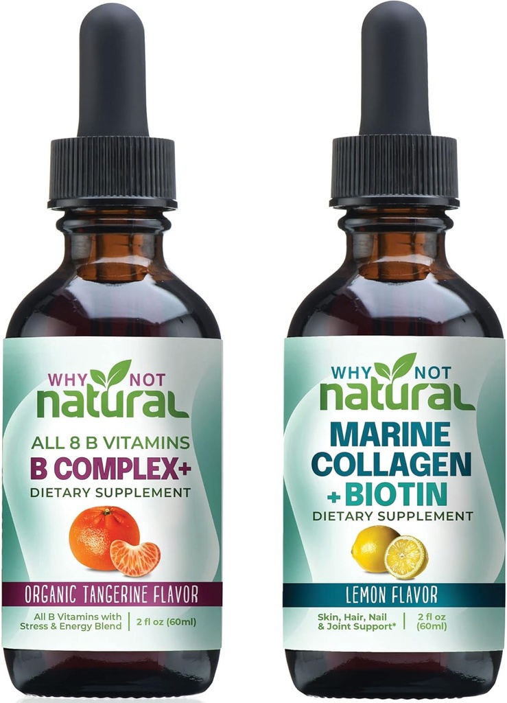 Miksi ei luonnon B-vitamiinia kompleksi neste tipat ja Marine Liquid Collagen hiukset, iho ja kynnet