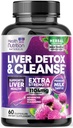 Lempeä maksa Cleanse Detox & Repair Formula - Advanced Liver Support Supplement with Silymarin Milk Thistle, Voikukan juuri, Artisokkauute, Kurkuma, Koliini, & Punajuuret - 60 kasviskapselit