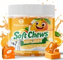 Pururauta Supplement naisten ja miesten ja lasten - Orange Flavor, Iron C-vitamiinin pehmeä purukumi Max Imeytyminen, Rauta Ferrous Fumarate, Ihanteellinen Iron Definibility, 2 kuukauden tarjonta