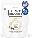 Ren mat: Växtbaserad proteinpulver med probiotika | Organisk, ren, all naturlig, vegan, vegetarisk, hel superfood näringstillskott med inga tillsatser | Keto (Vanilla)