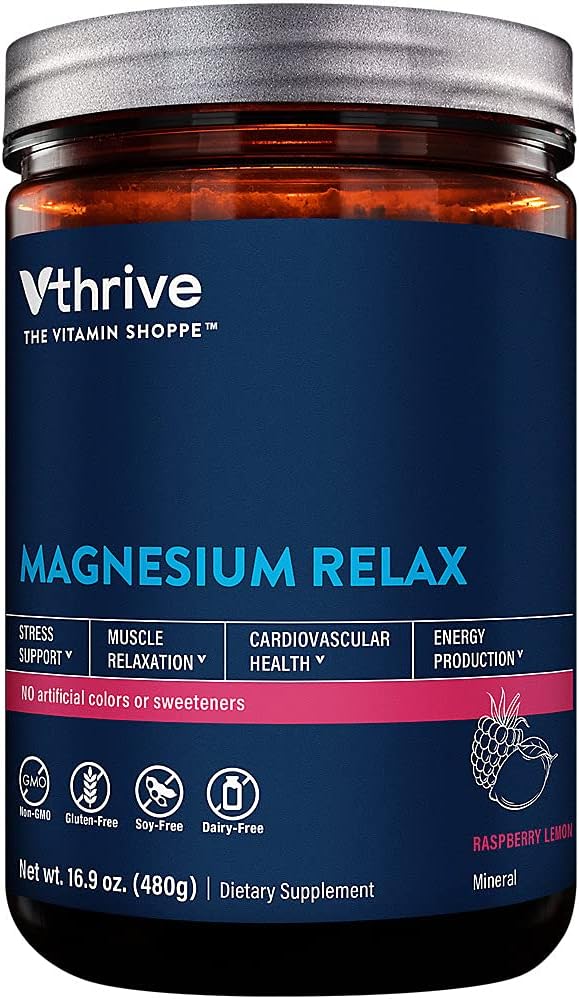 Magnesium Relax Powder - tukee stressiä ja lihasten rentoutumista - Vadelma sitruuna (16,9 oz. / 100 Tarjoilut)