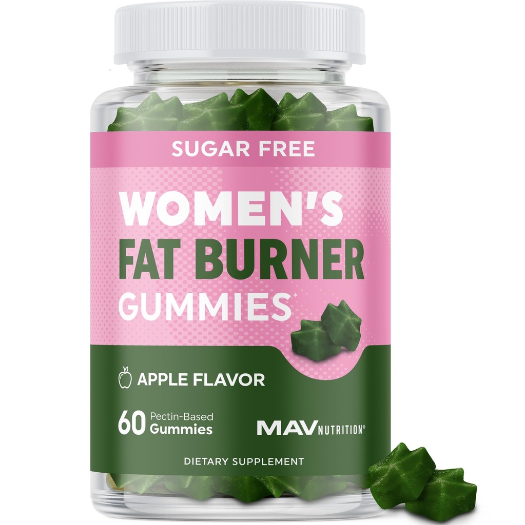Kvinnors Fat Burner Gummies för viktminskning | Grönt te, Grönt kaffe Bean, Garcinia Cambogia & Ketones | Fettbrännare för kvinnor viktminskning Gummies | Grönt Tea Fat Burner Supplements | 60 Count