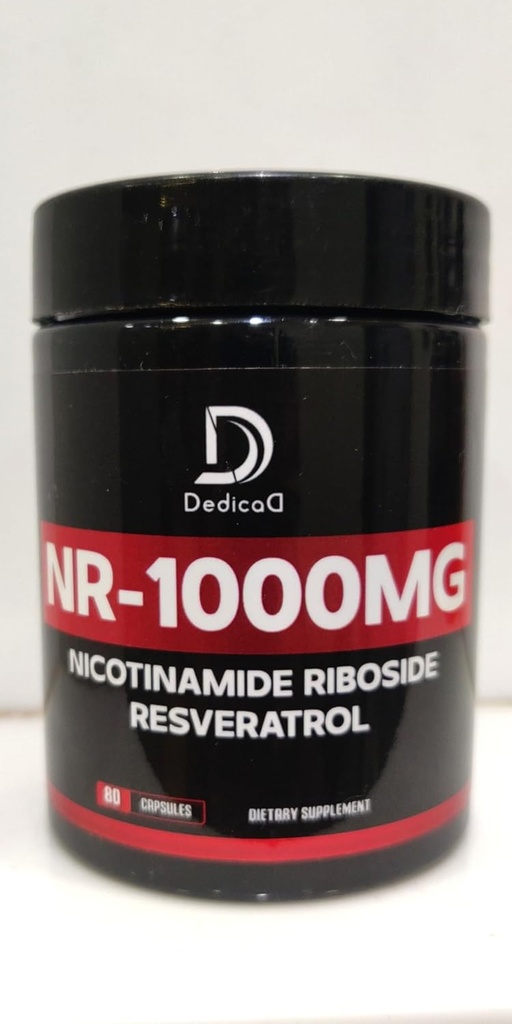 NAD Supplement med Nicotinamide Riboside och Trans Resveratrol - NR för Män & Kvinnor - 80 kapslar