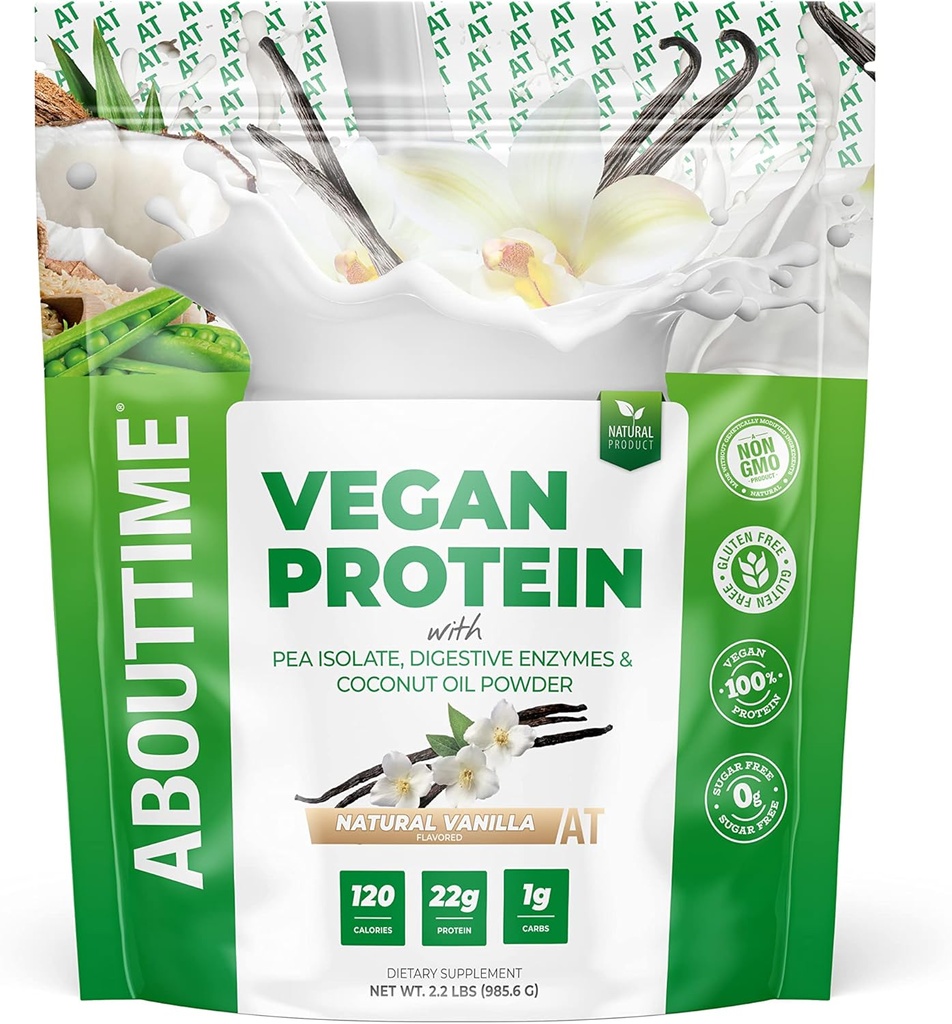 Noin aika Vegaaniproteiinijauhetta 22g Vanilja, luontaisaineet, ei-muuntogeeniset, kasvipohjaiset, gluteeniton, soijaton, maitoton, 32 tarjoilua