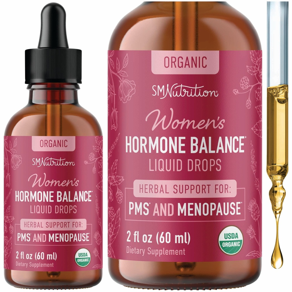 Hormoni Balance Liquid Drops Musta Cohosh, Stinging Nettle, punainen vadelma Leaf, Chasteberry & enemmän ...