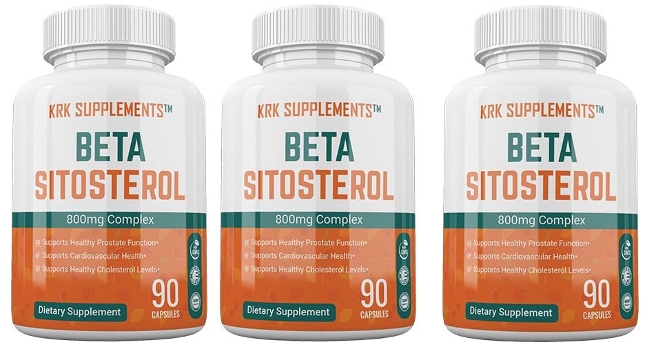 3 pulloa Beta Sitosteroli 800 mg per tarjoilu 270 Kapselit yhteensä Eturauhastuki