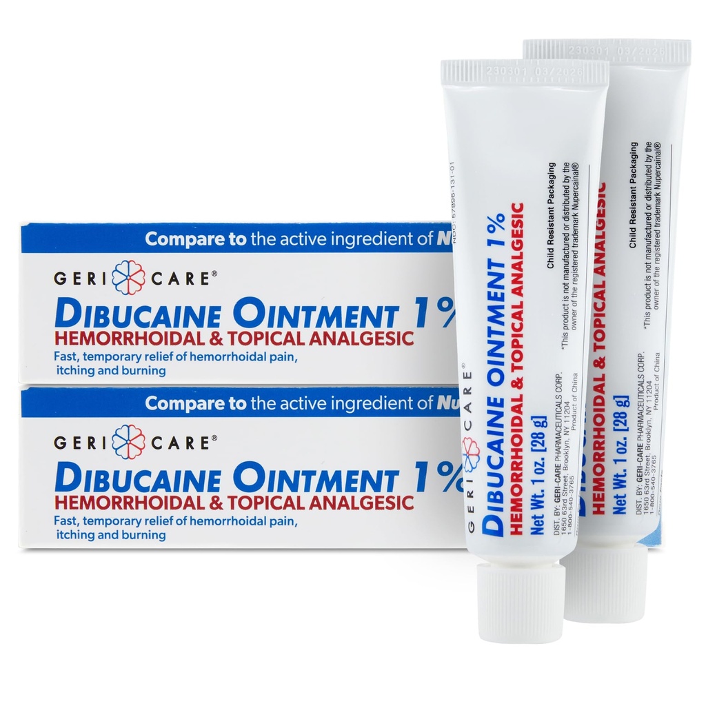GeriCare Dibucain Hemorroid Voide 1% Pain-Relief Hemorrhoid Cream ...Hemorroid & Upperal Analgesic...