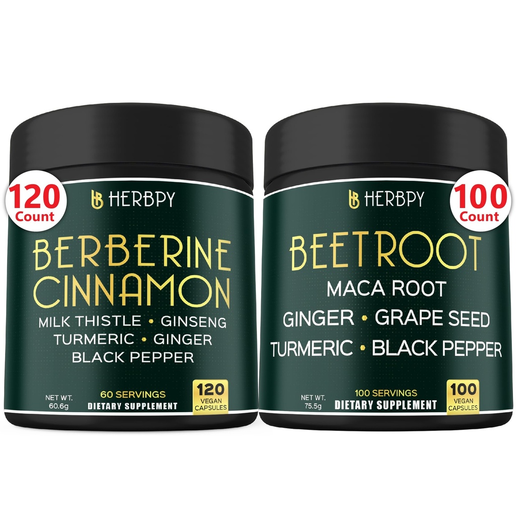 Bundle 7in1 berberiini HCl 97% & 6in1 juurikapseli