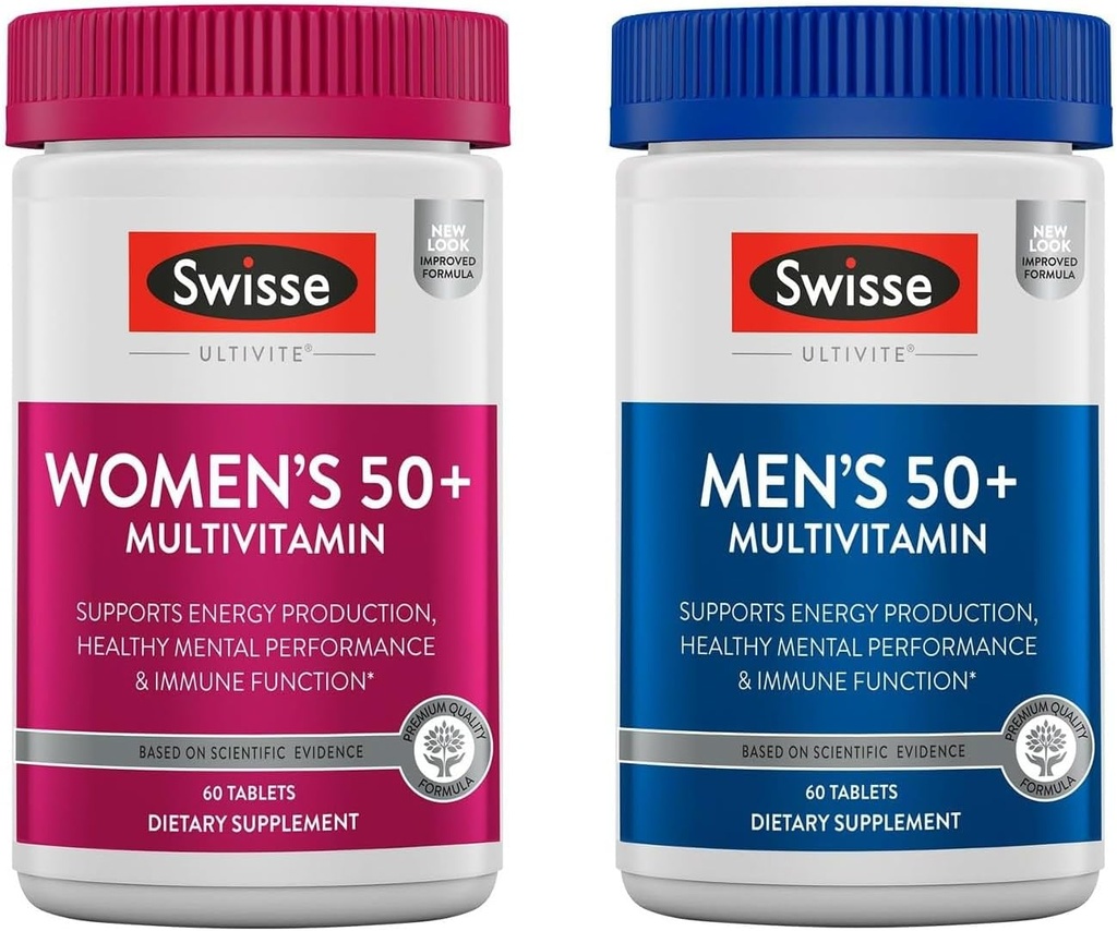 Swisse Daily Multivitamin för män och kvinnor 50 och över Combo