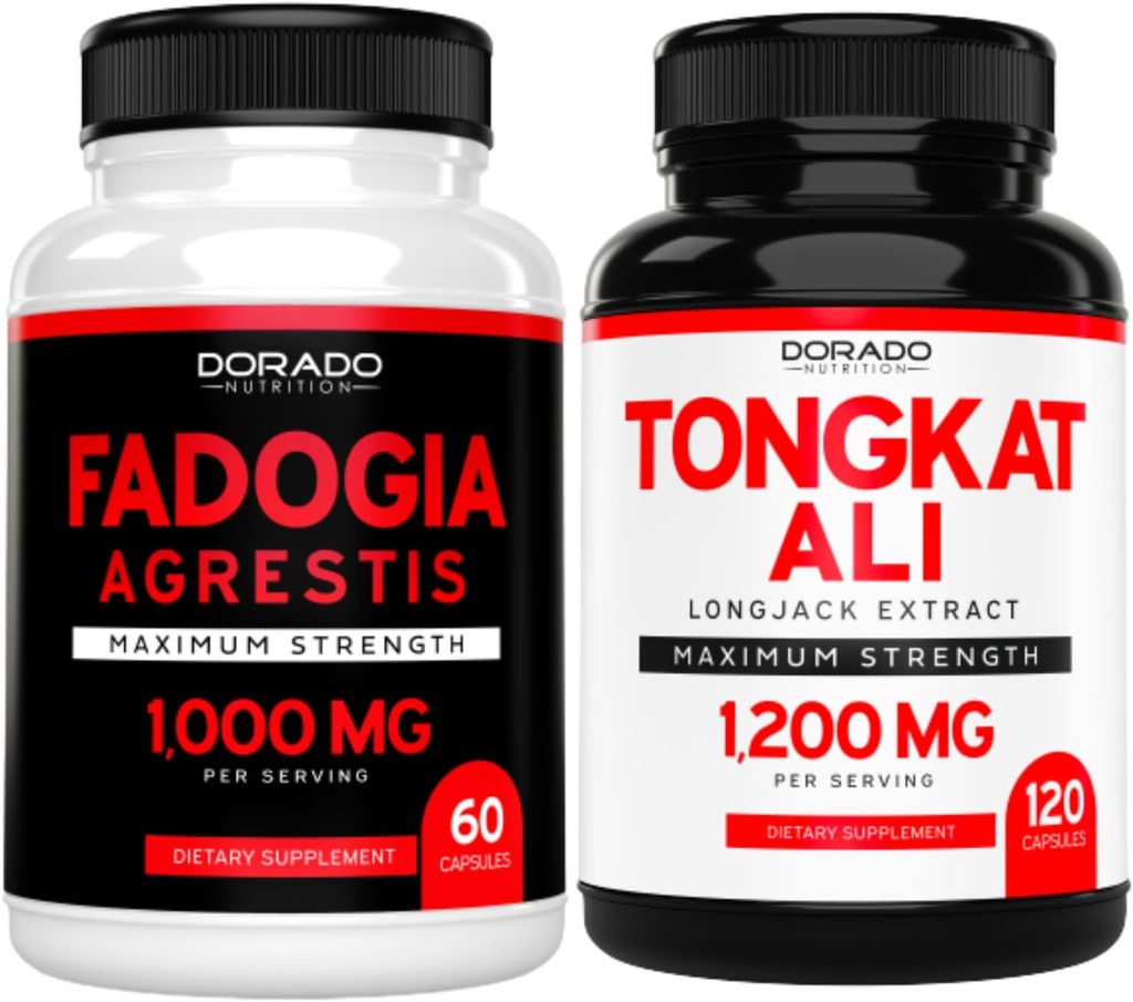 Fadogia Agrestis Extract (60 greve) Maximal styrka för atletisk prestanda och muskelmassa och tongkat Ali för män (120 kapslar) Longjack Tongkat Ali för mäns hälsa och vitalitet stöd - USA Made