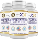 Genex Formel 98% Pure Trans-Resveratrol med BioPerine® för Absorption (3 Pack) Micronized, Lab-Tested, Fullt stabiliserad Resveratrol 600mg - 180X Trans-Resveratrol kapslar för hälsosam åldrande