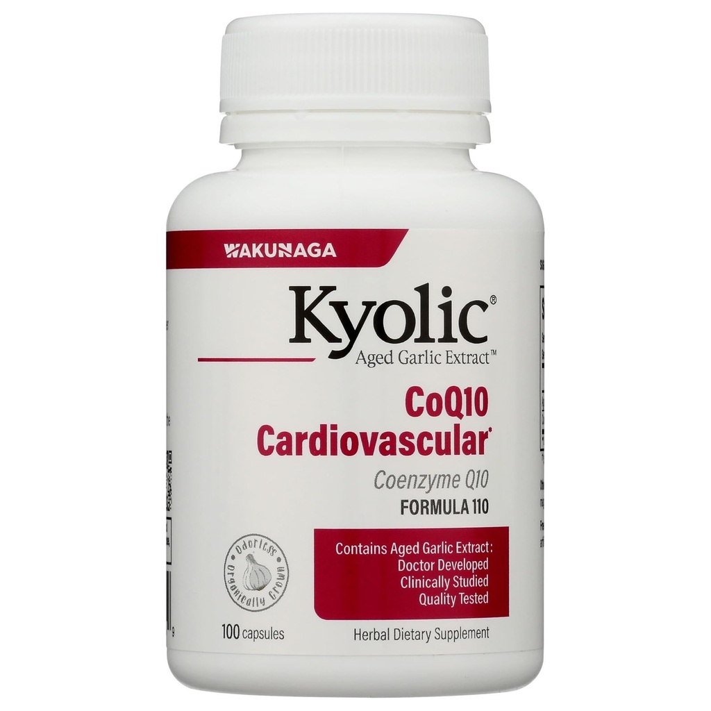 Kyolic Aged valkosipuliuute Formula 110, CoQ10 kardiovaskulaarinen