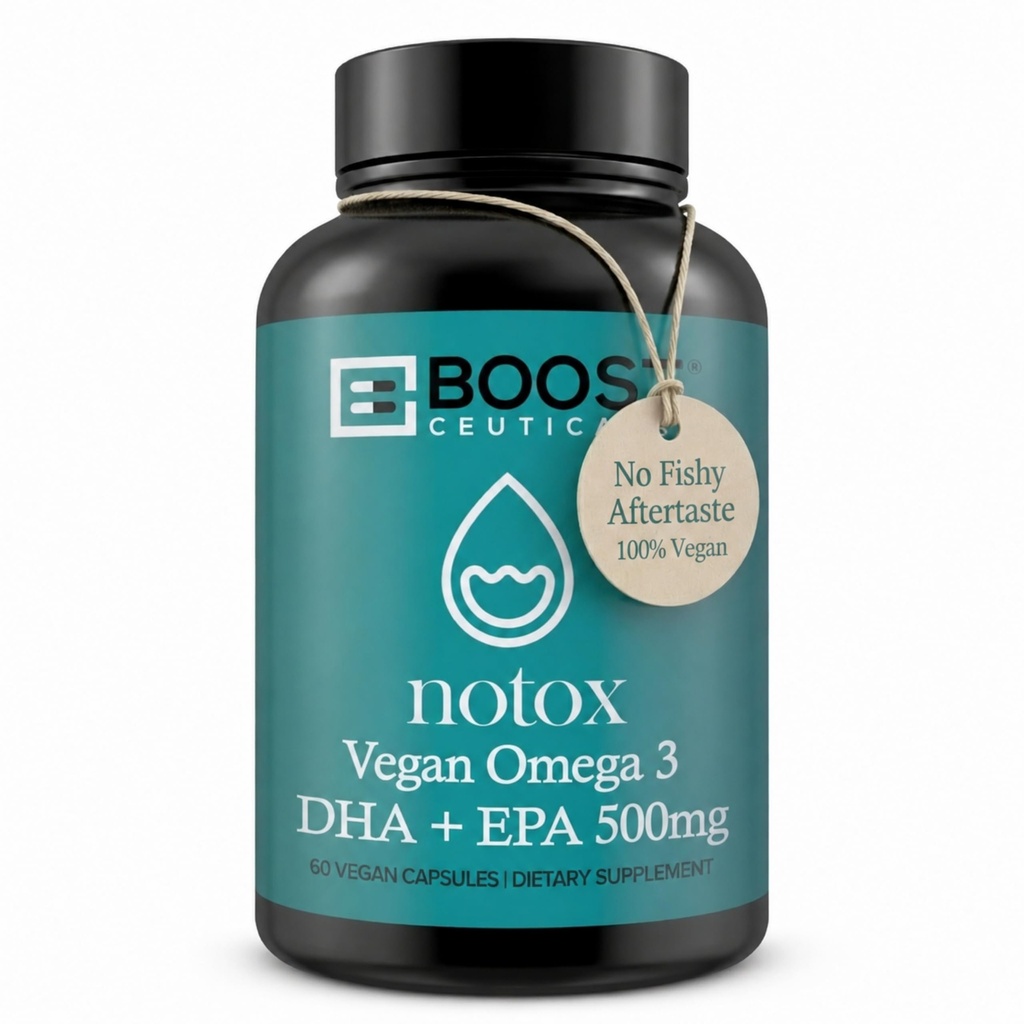 BoostCeutics Vegan Omega 3 Supplement 500mg Dha Epa Vegan Softgels - Ei pihvejä Ei GMO:ita Gluteeniton 60 Ct Heart and Brain Health
