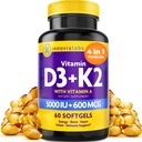 InnovixLabs D3-vitamiini K2-5000 IU D3-vitamiini Plus 600 mikrog K2-vitamiini MK4 ja MK7 kalsiumin enimmäisabsorptioon, tukee luuta, Immuunia, Heart Health, 3rd Party Testattu, Gluteeniton, 60 Softgels