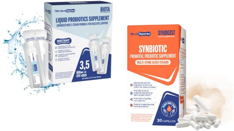 Biota Instant Probiootti Daily Drink for Dgestive Health & Syndigest Dual hyöty Prebiootti & Probiootti Gut Health