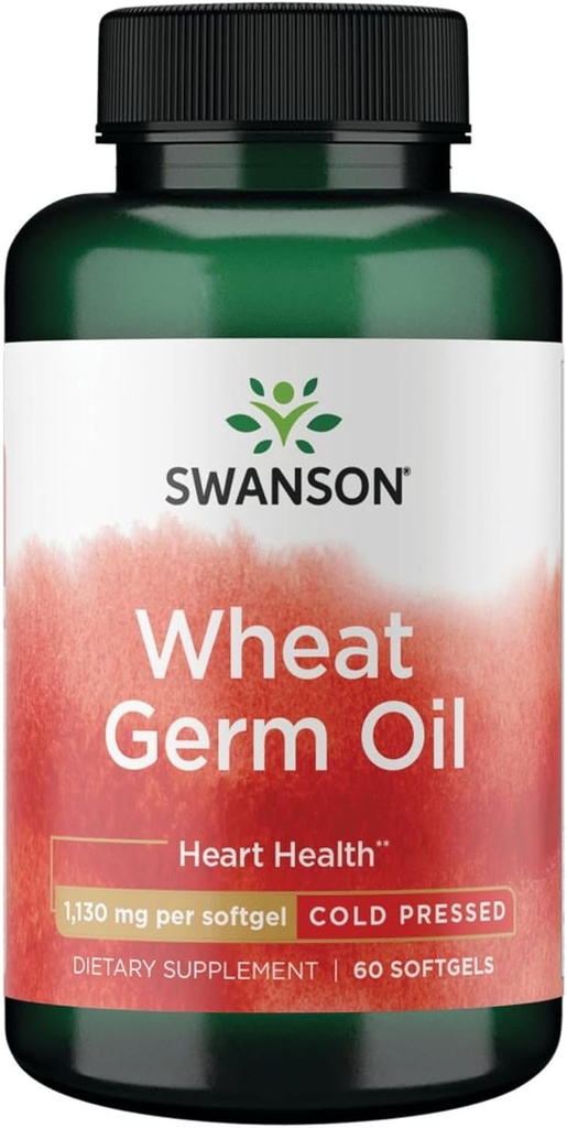 Swanson kylmä painettu vehnä Germ Oil 1130 Milligrams 60 Sgels