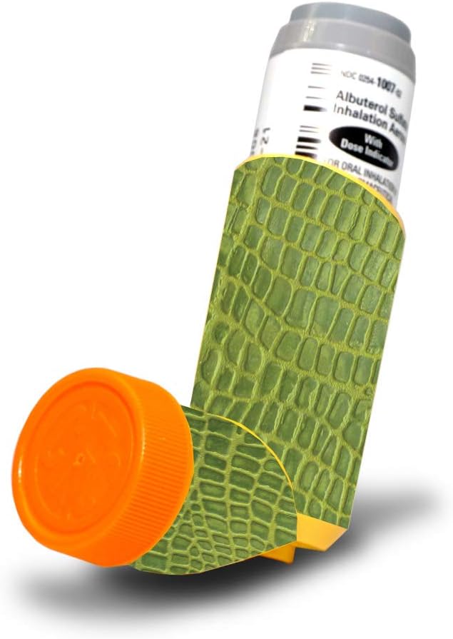 MightySkins Skin för Proventil HFA Asthma Inhaler - Croc Skin | Protective, Durable och Unique Vinyl Decal wrap Cover | Lätt att tillämpa, ta bort och ändra stilar | Tillverkad i USA