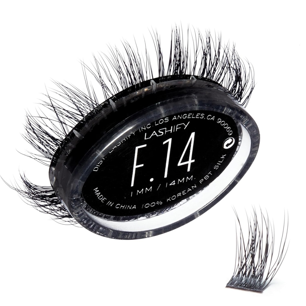 Lashify Fluffy 14mm Gossamer Eyelash Extensions Refill, Black, Easy DIY False Lashes Att Lägga till Fullhet och Dimension
